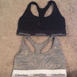 Pair of Calvin Klein bralettes